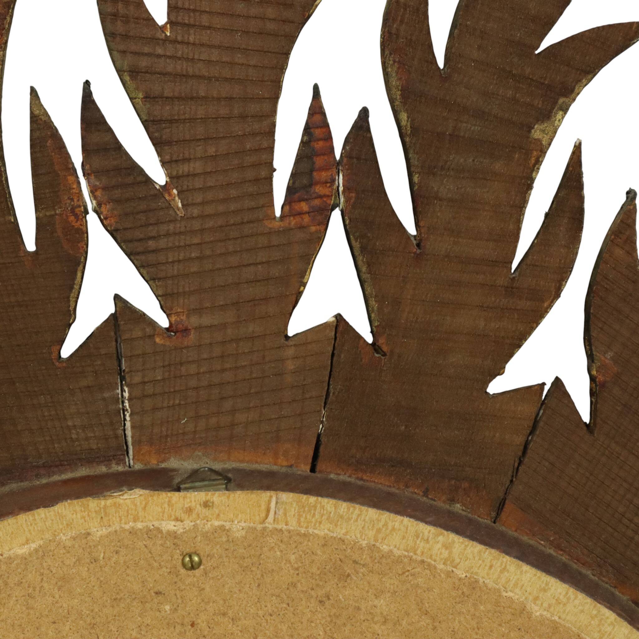 Large Rare Wooden Sun Mirror Sunburst Gold Leaf XL 86cm