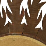 Large Rare Wooden Sun Mirror Sunburst Gold Leaf XL 86cm