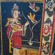 Coffre chinois d'Opéra - fleurs papillons et Mandarins