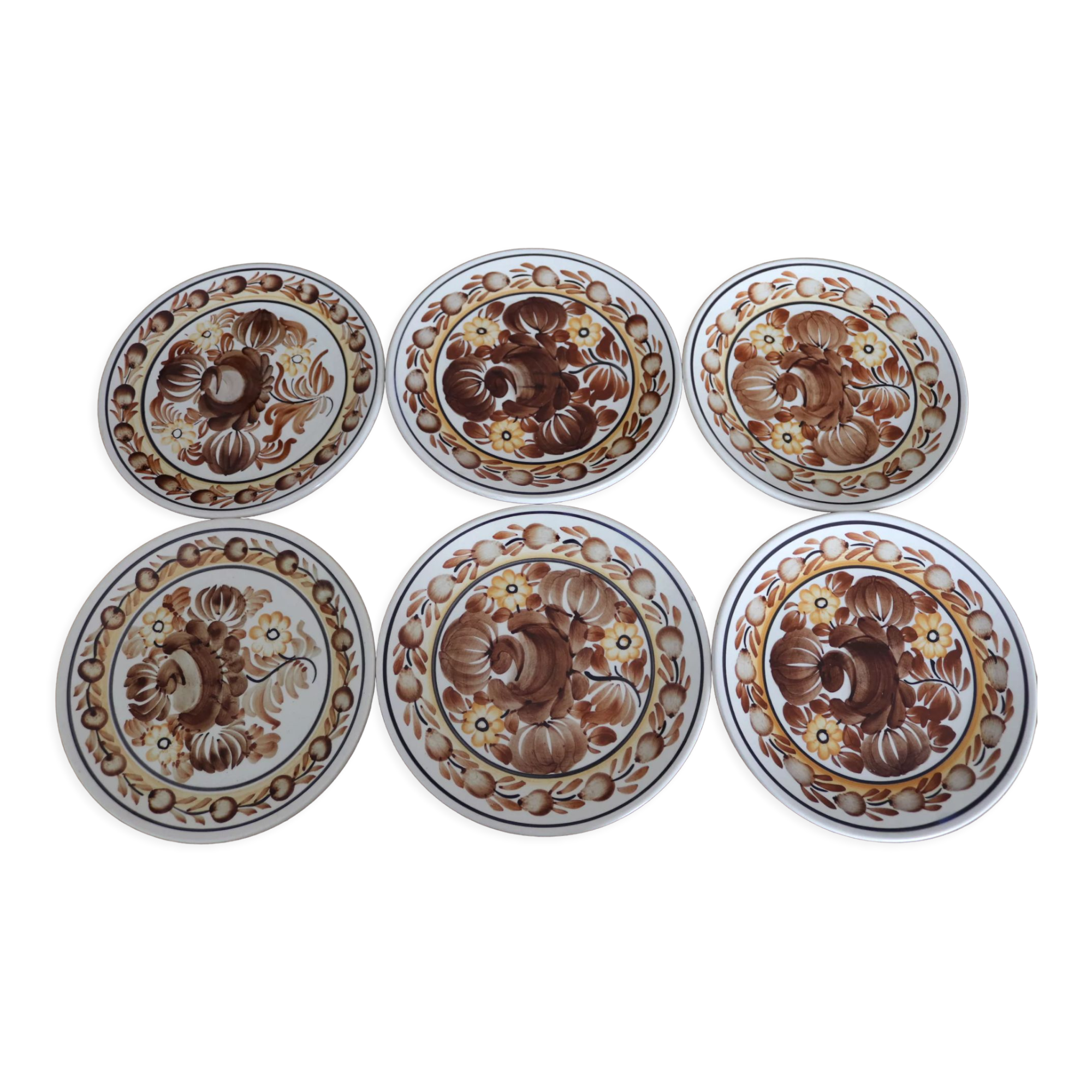 6 Kolo poland hand-painted dessert plates