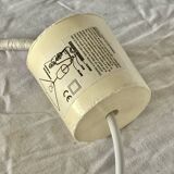 Vintage white and mauve pink frosted glass pendant lamp