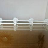 Coat rack in white lacquered metal 70s