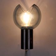 Vintage wall light in glass and aluminium, Italy, 1960s