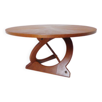 Vintage Danish Teak Sunburst Coffee Table by Soren Georg Jensen For Kubus