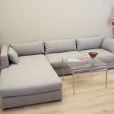Grey corner sofa, Scandinavian design, 00s