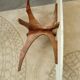 Marble coffee table and rosewood by Hugues Poignant