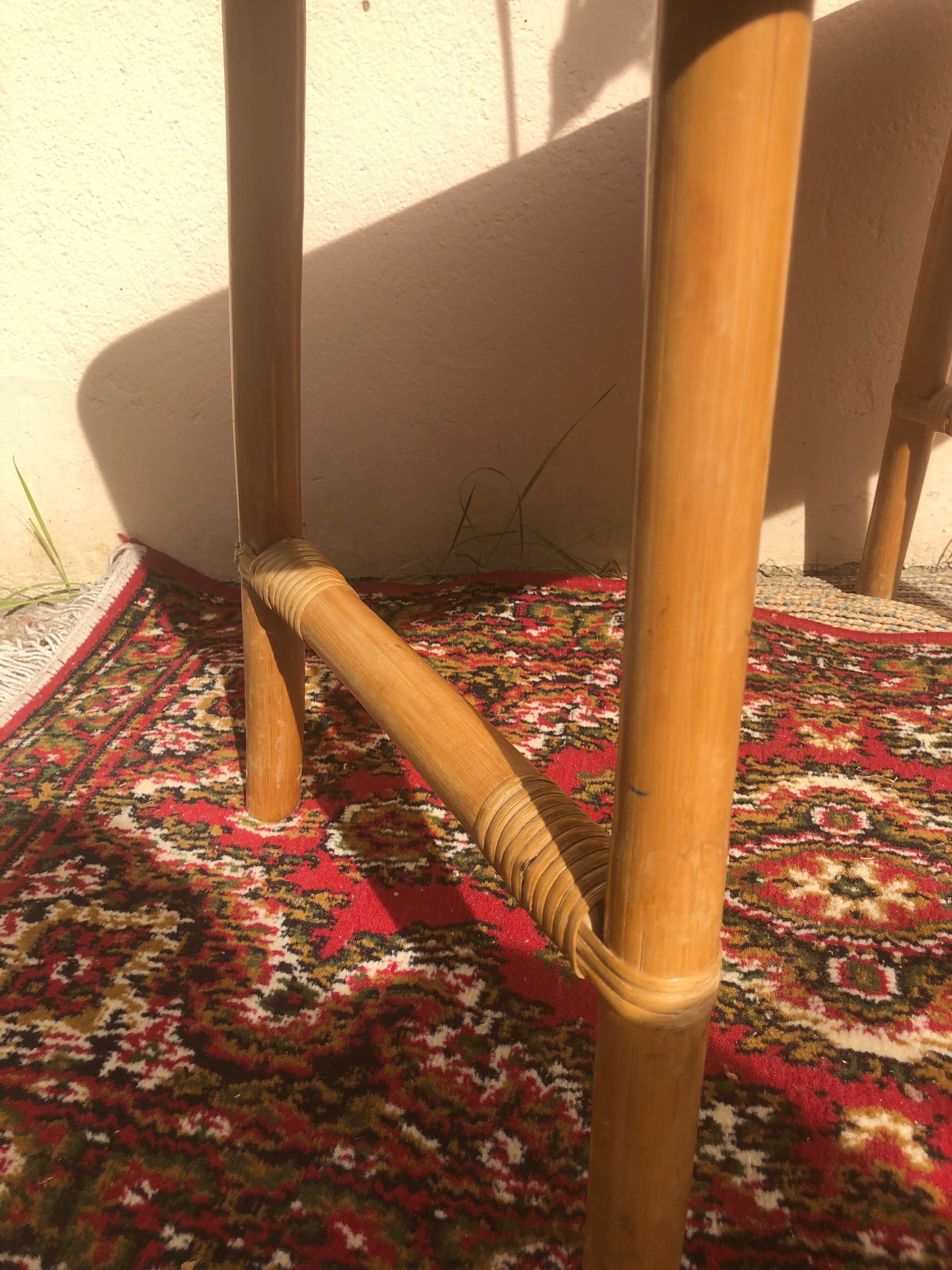 Vintage bamboo / rattan coffee table