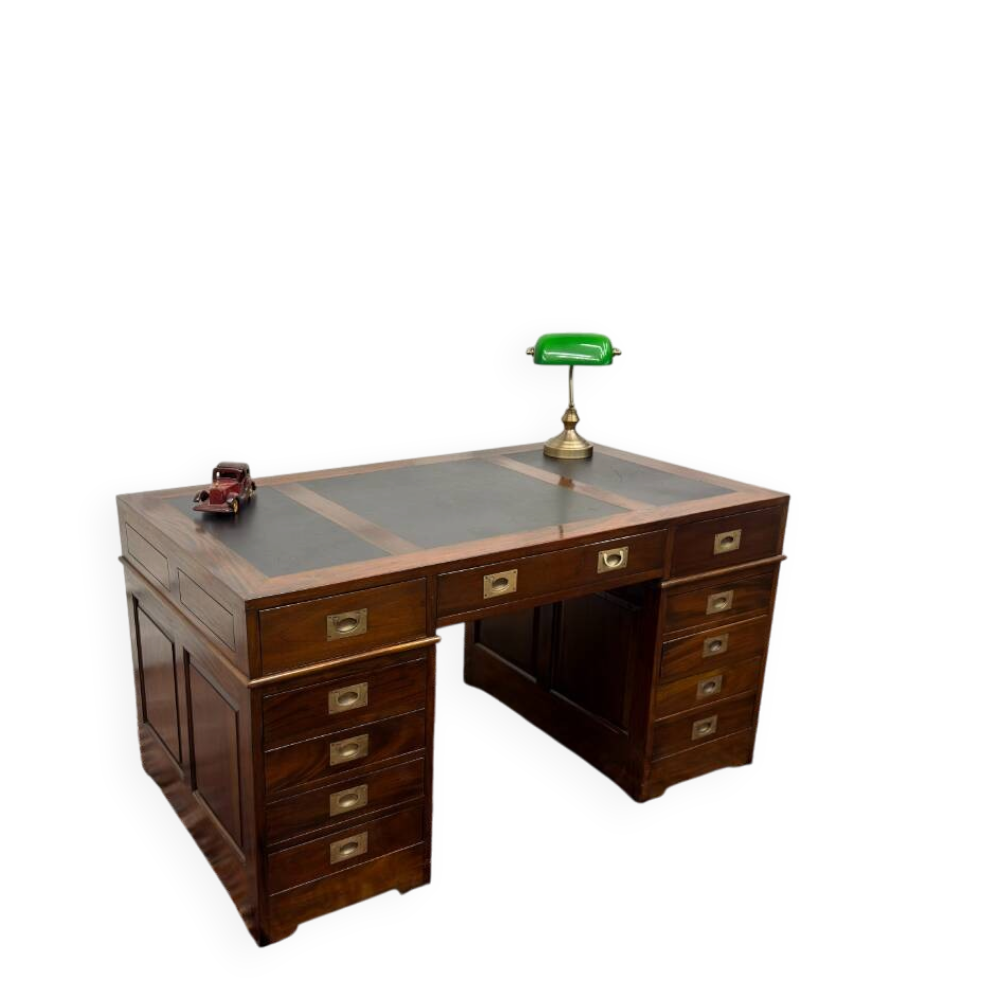 Bureau anglais classique avec cuir noir