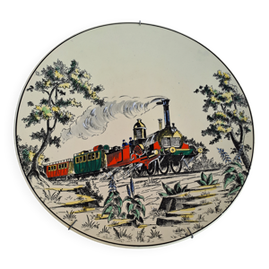assiette Longwy Le Train