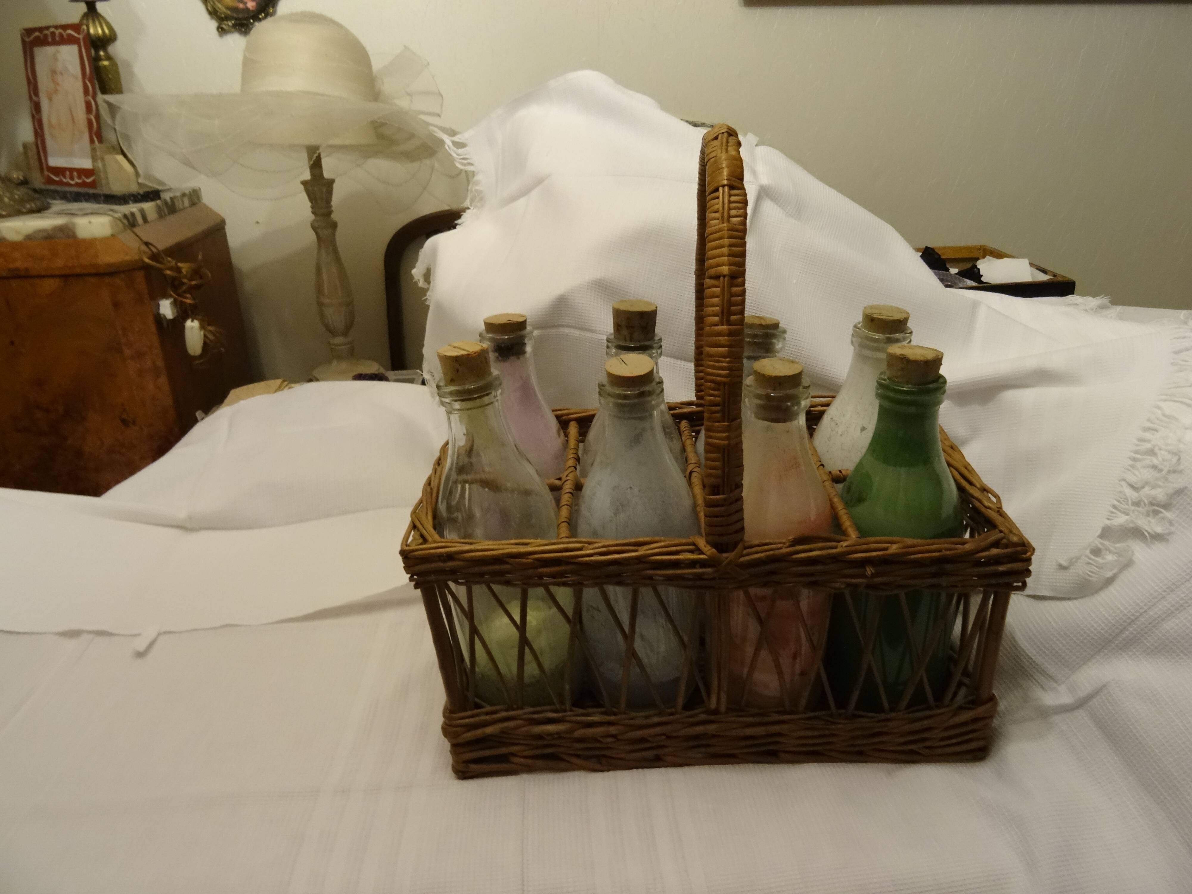 Rattan bottle holders