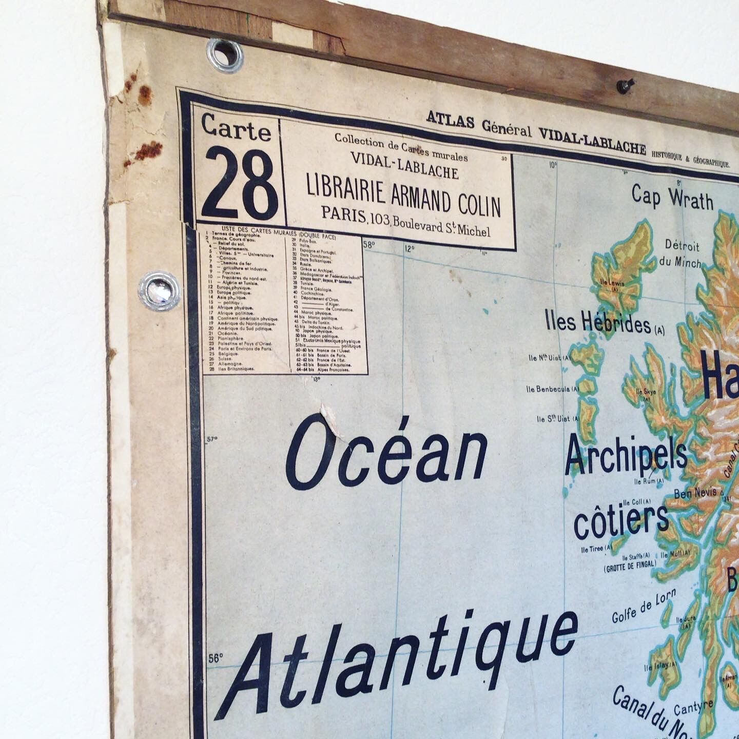 Map Vidal Lablache British Isles