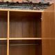 Vintage rattan and woven wicker wardrobe 1970s