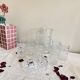 Antique orangeade punch sangria glass set 1970 7 glasses and pitcher