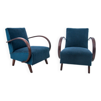 Art Deco armchairs, designed by J. Halabala, 1930s, Czechoslovakia. After renovation.