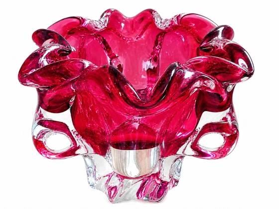Bohemian glass cup by Josef Hospodka 1960