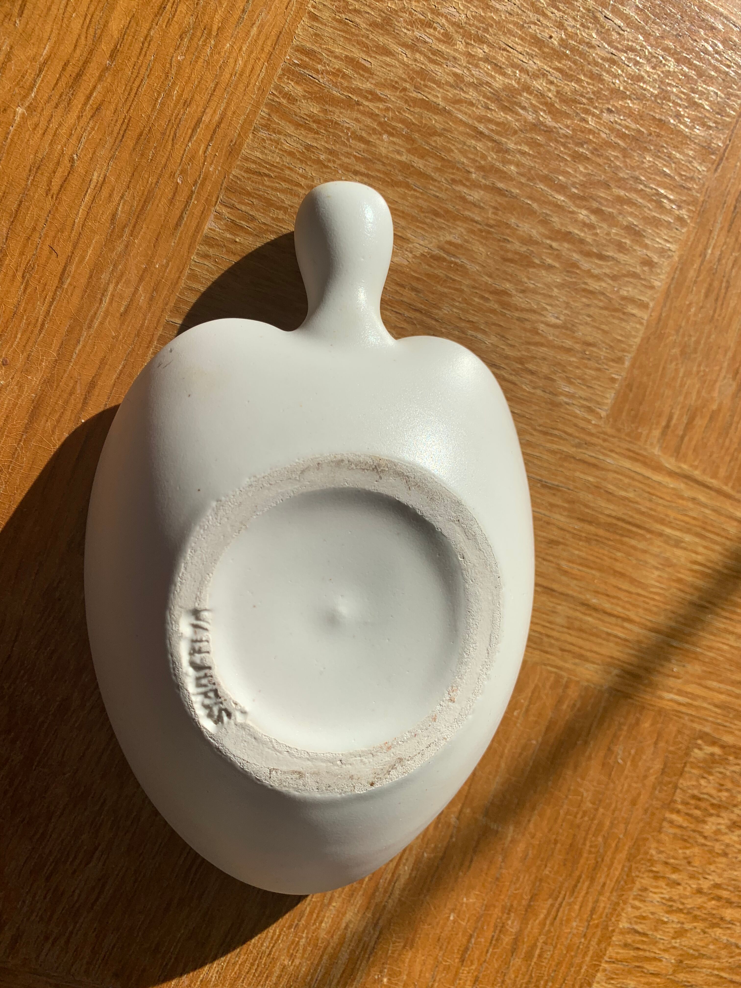 Vintage vallauris enamelled ceramic apple cup