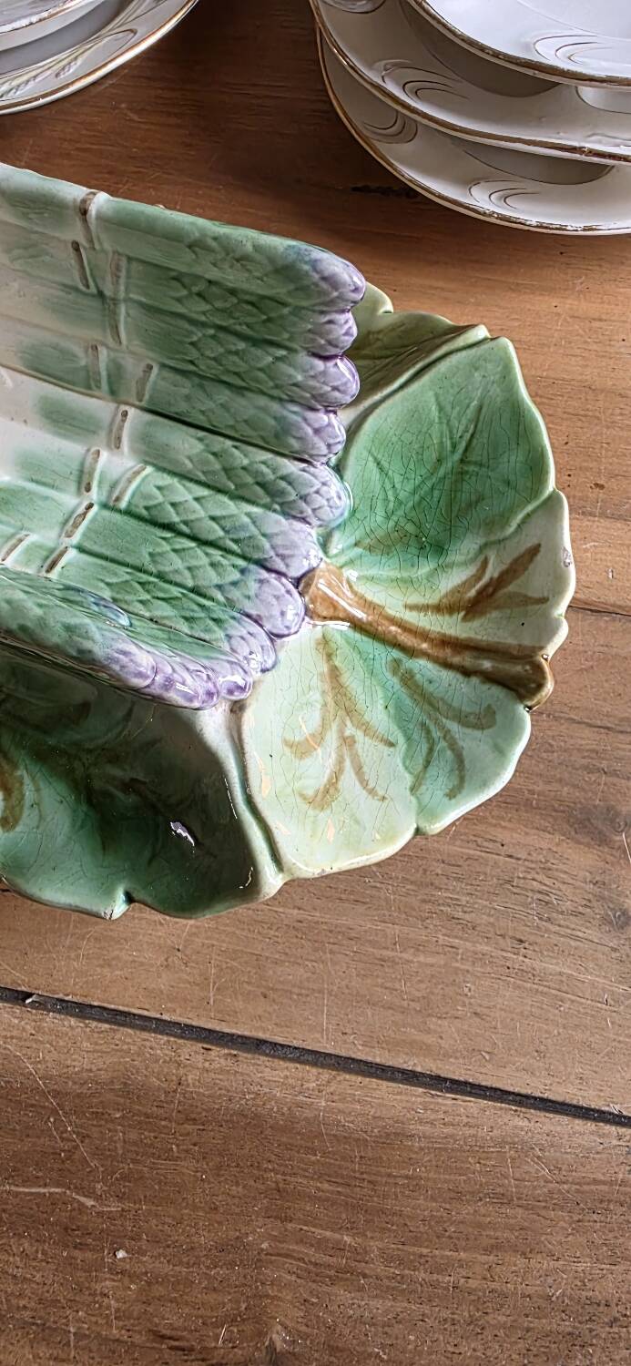 Plat à asperges Longchamp fin XIXÈME