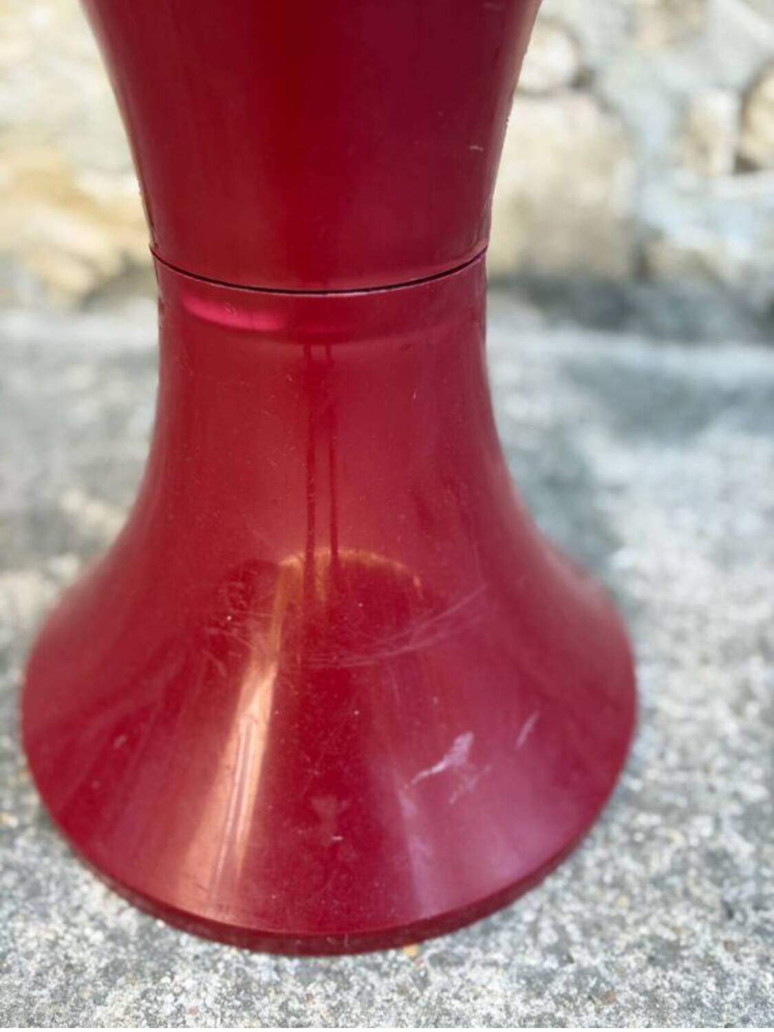 Tabouret tam tam stamp rouge cerise édition originale