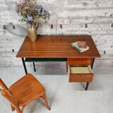 Wood and metal desk