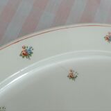 Oval porcelain dish Moulin des Loups Hamage decoration Burgundy