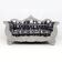 Charles X Style Italian Sofa with Fornasetti Linen Fabric