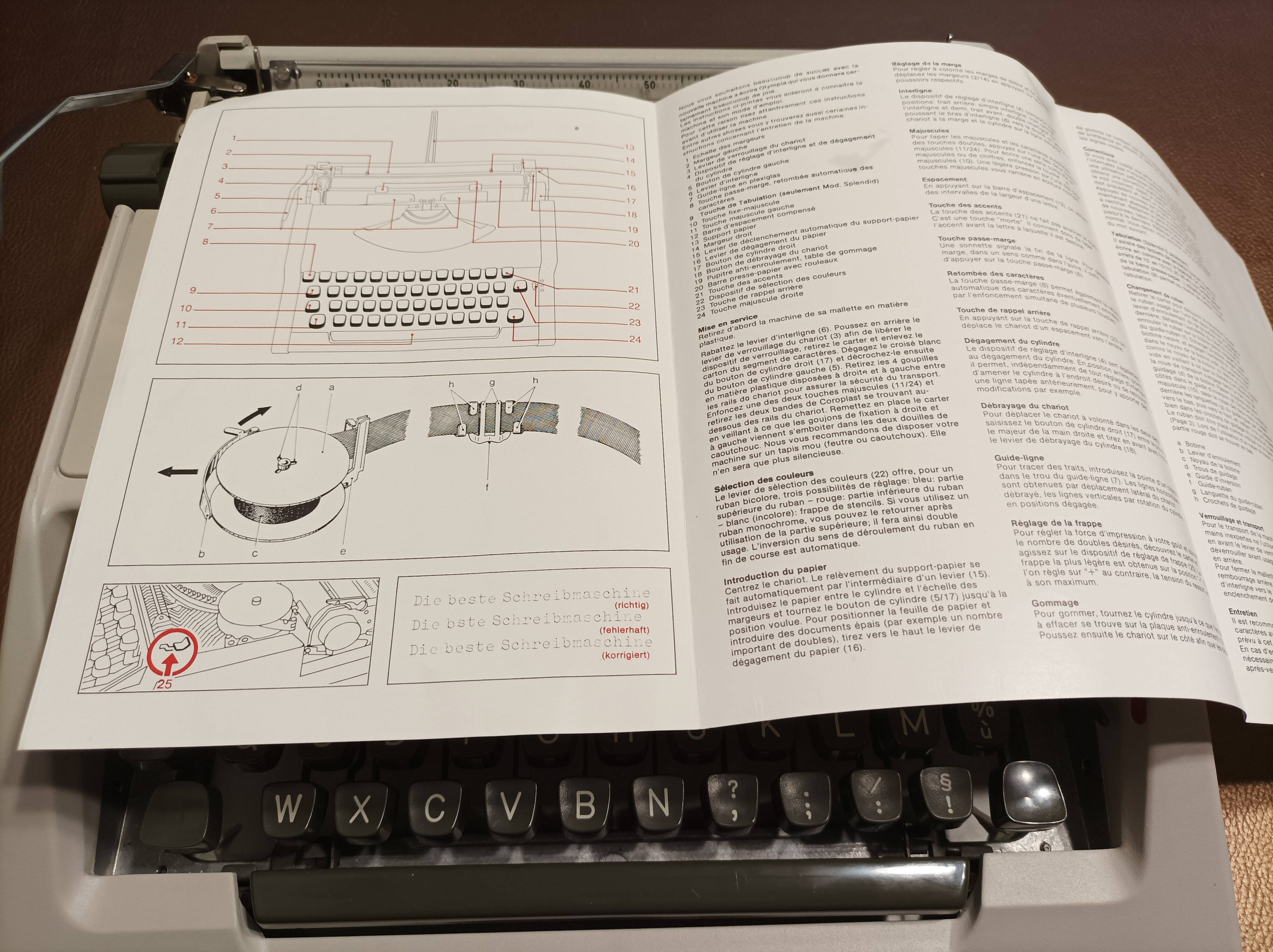 AEF Olympia Splendid typewriter from the 80s