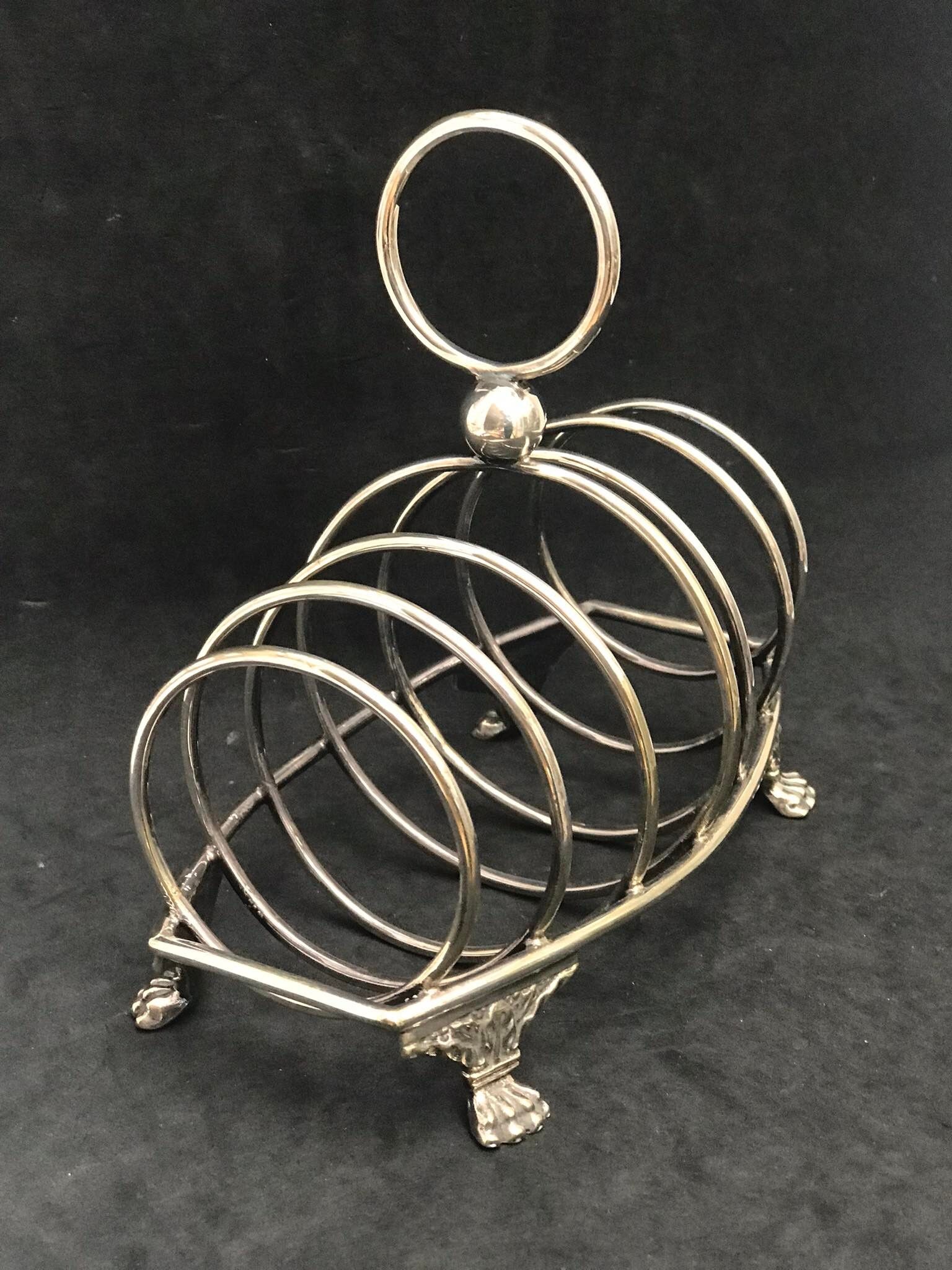 Victorian toast holder breakfast set 6 slices bread