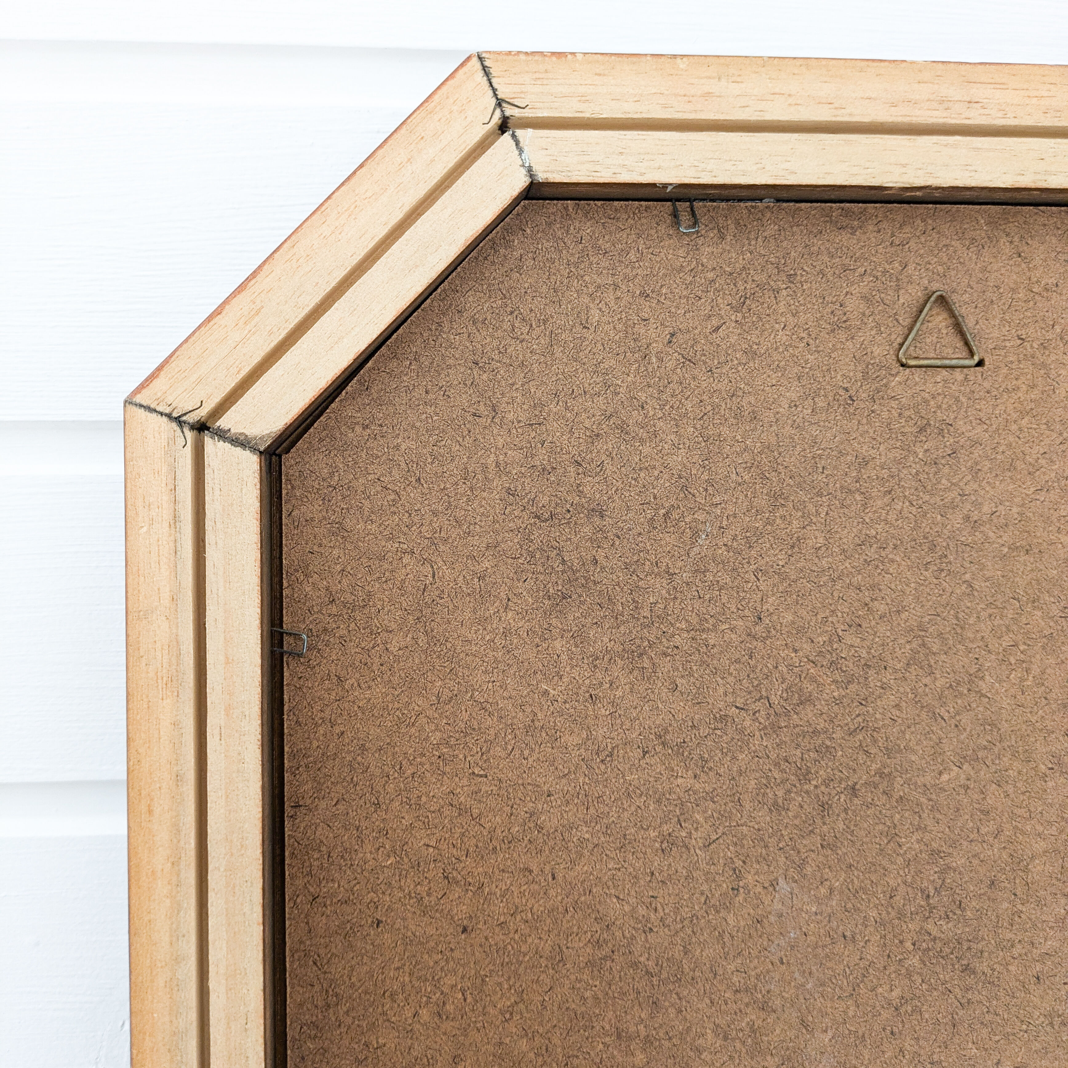 Miroir vintage octogonal en bois massif, rétro salle de bain salon couloir