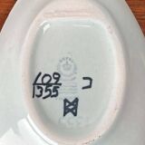 Small oyster or Danish sauce plates from the mid-century by Beth Breyen for Royal Copenhagen, set of 4.