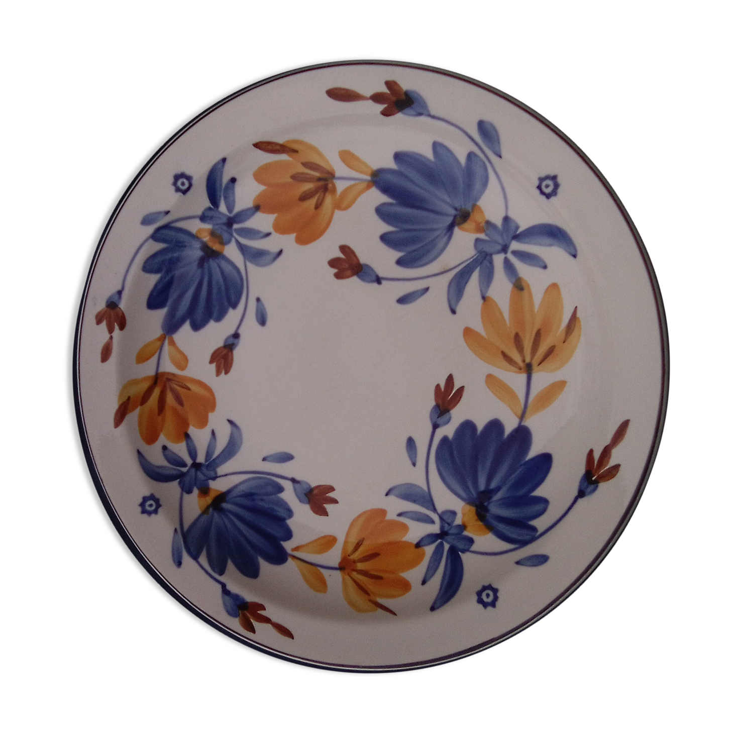 Hollow plate in Sarreguemines earthenware model Saverne diam 24 cm