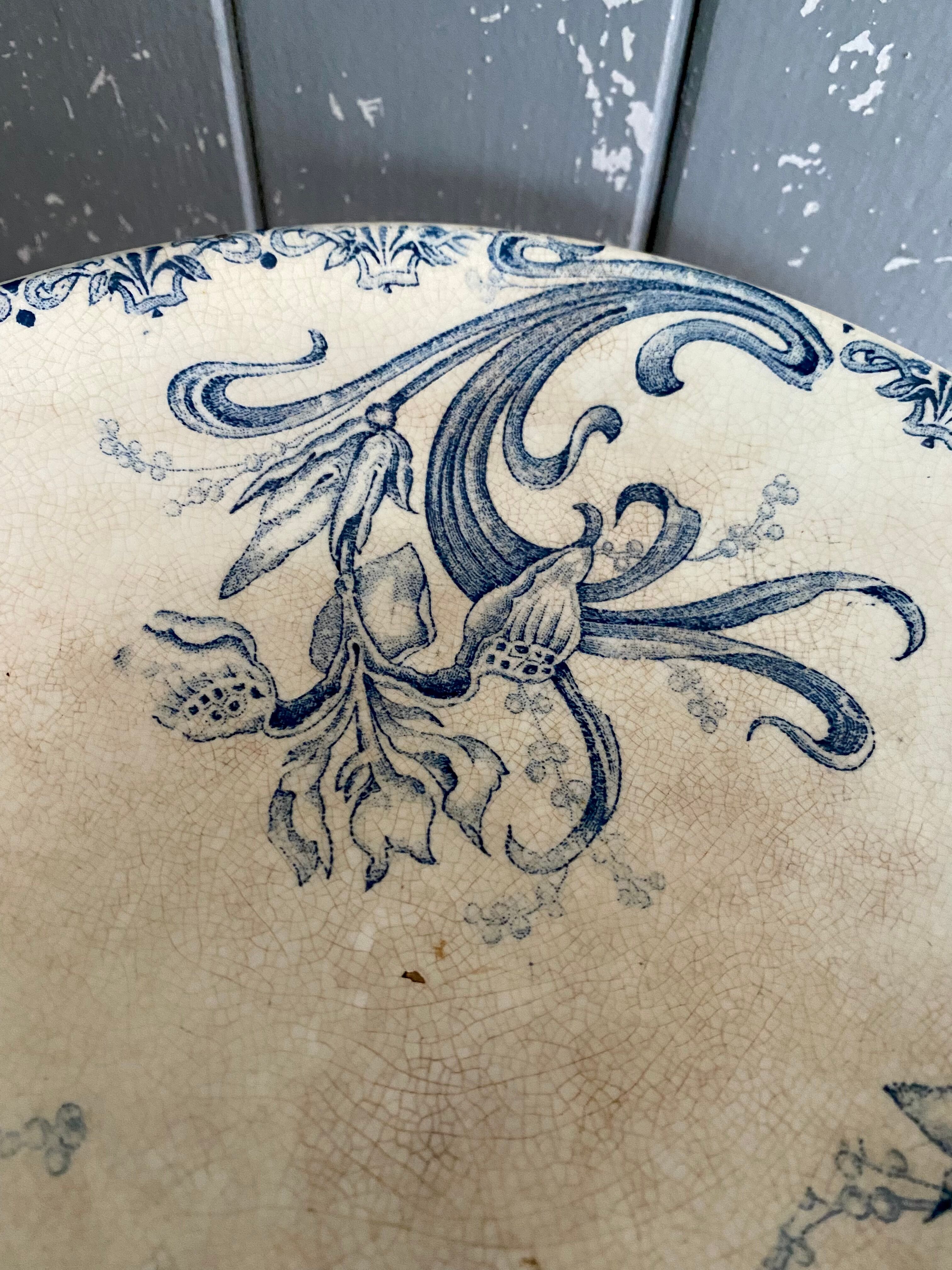 Compotier iron earth earthenware clairefontaine LG model Iris