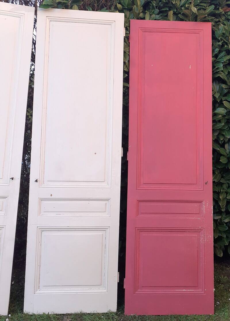 3 large old Haussmann-style wardrobe doors 19th century H260cm