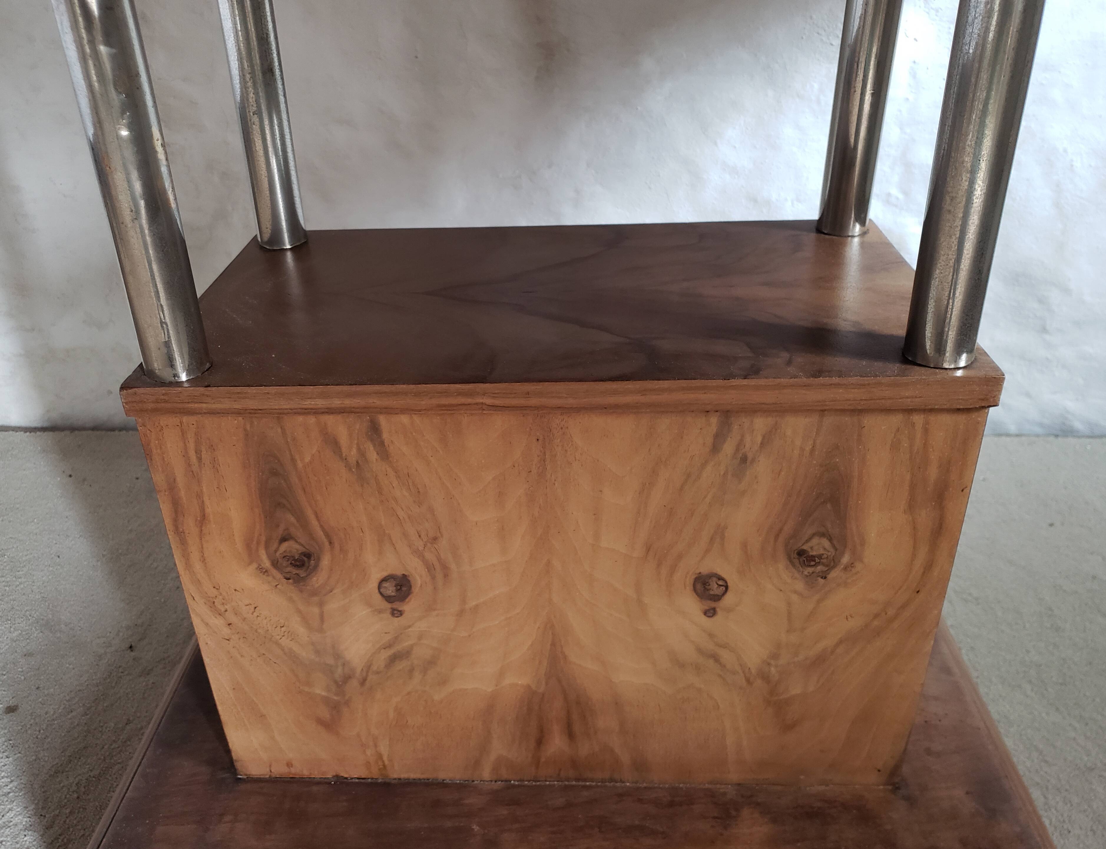 Walnut art-deco table