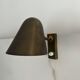 Pair of vintage adjustable wall lights, solid brass, France 1940