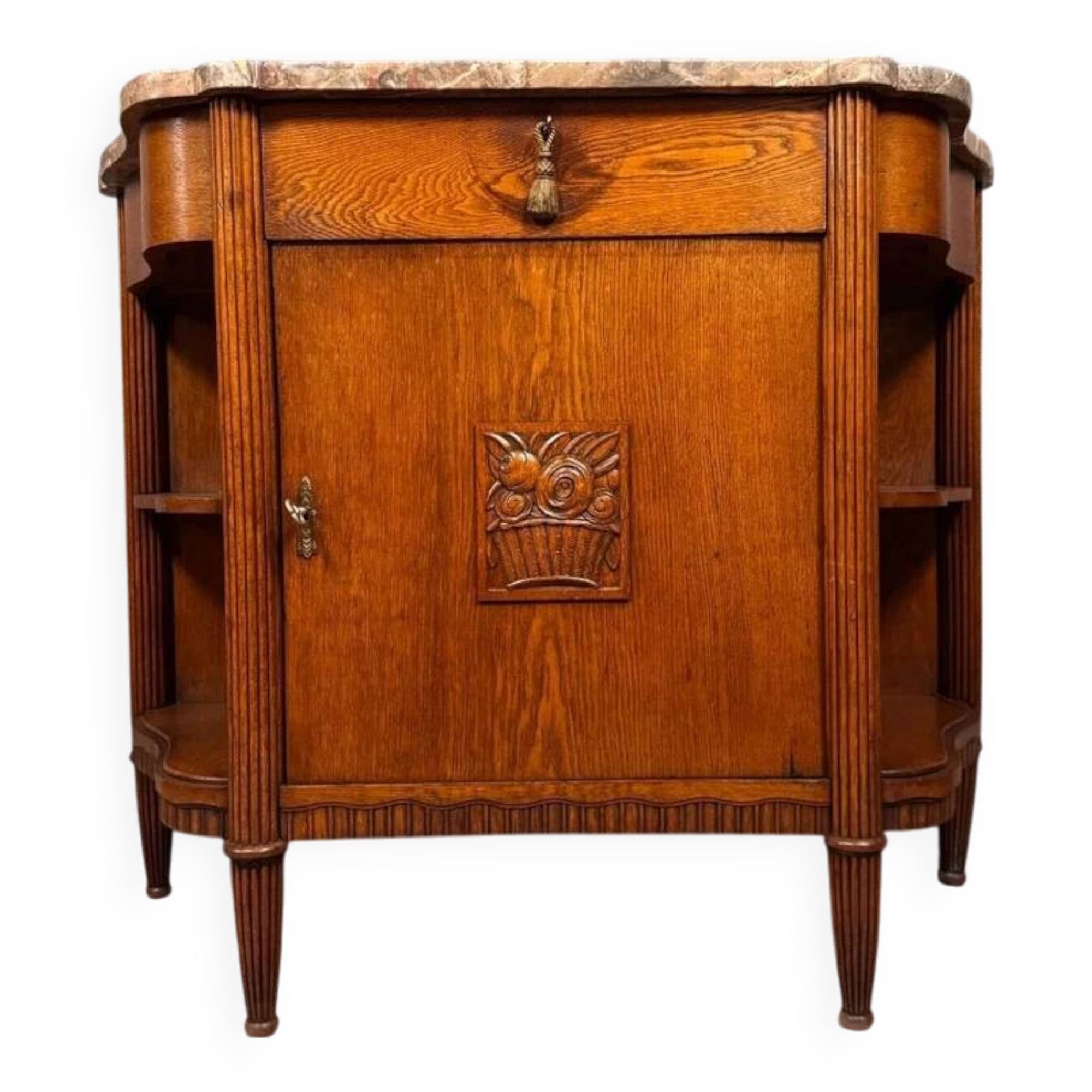 In the style of Dufresne: Art Nouveau period oak sideboard