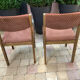 Fauteuil et 2 chaises Baumann en velours vintage