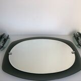 Veca mirror and 2 matching Veca wall lights made in Italy