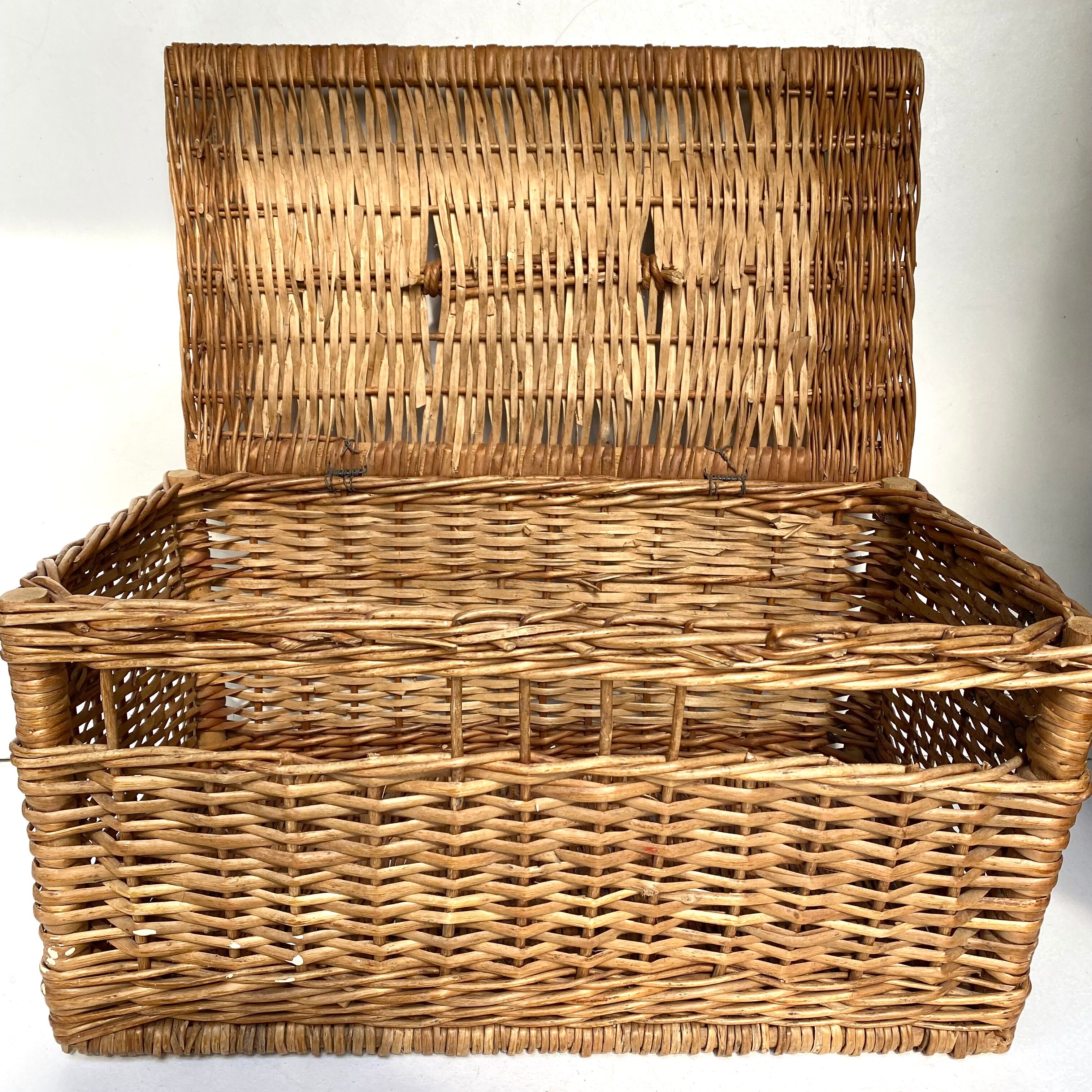 Vintage wicker trunk