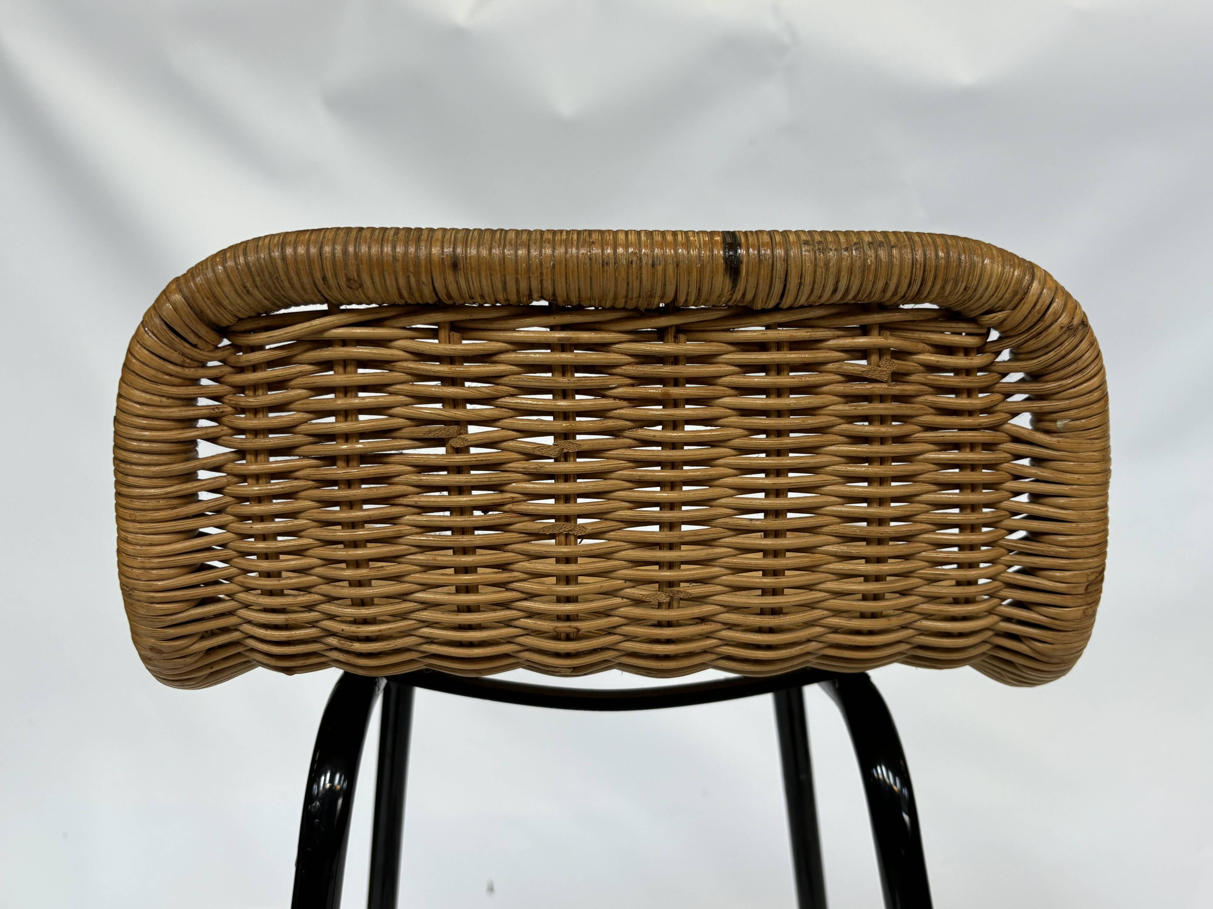 Tabouret de bar vintage Dirk van Sliedregt Rohe Noordwolde 1960 Pays-Bas