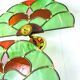 Pair of stained glass wall sconces