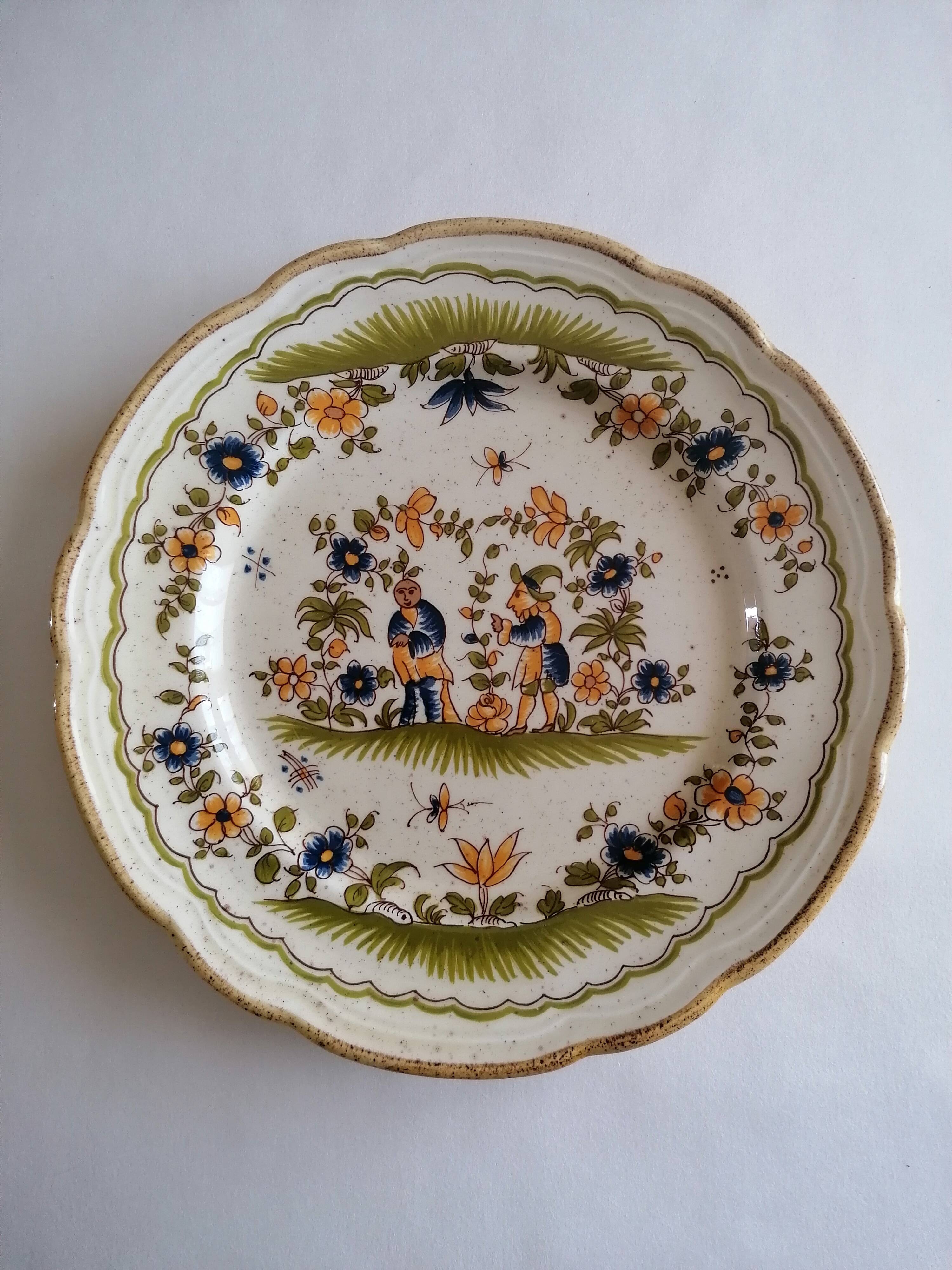 Assiette faïence Moustiers