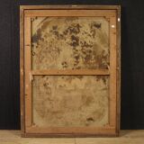 Antique Italian landscape painting signed and dated 1881