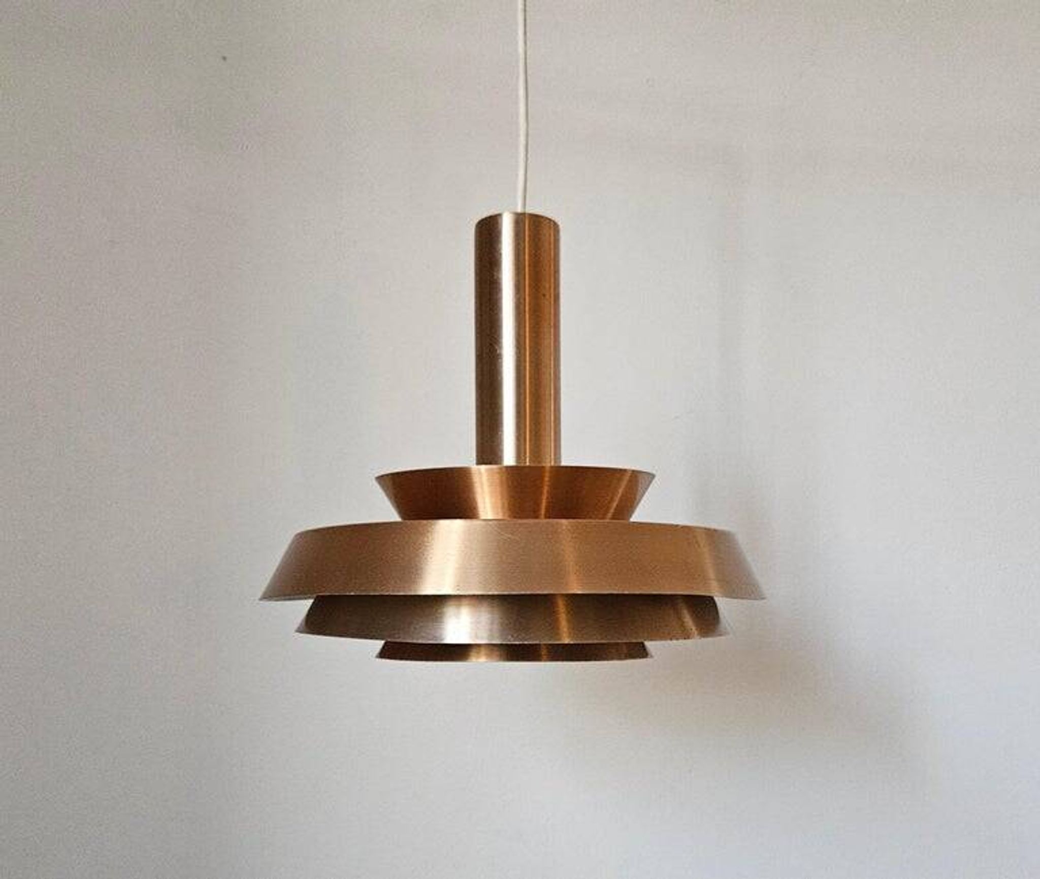 Rare Midcentury Pendant in style of Jo Hammerborg, Denmark, 1970s