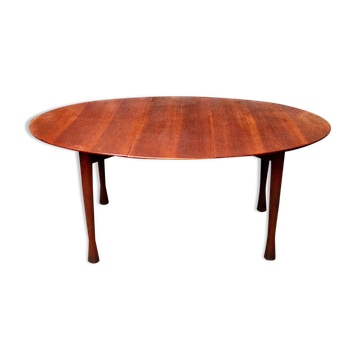Oval cherry console table Model Babe by Vico Magistretti for De Padova Italia Year 1988