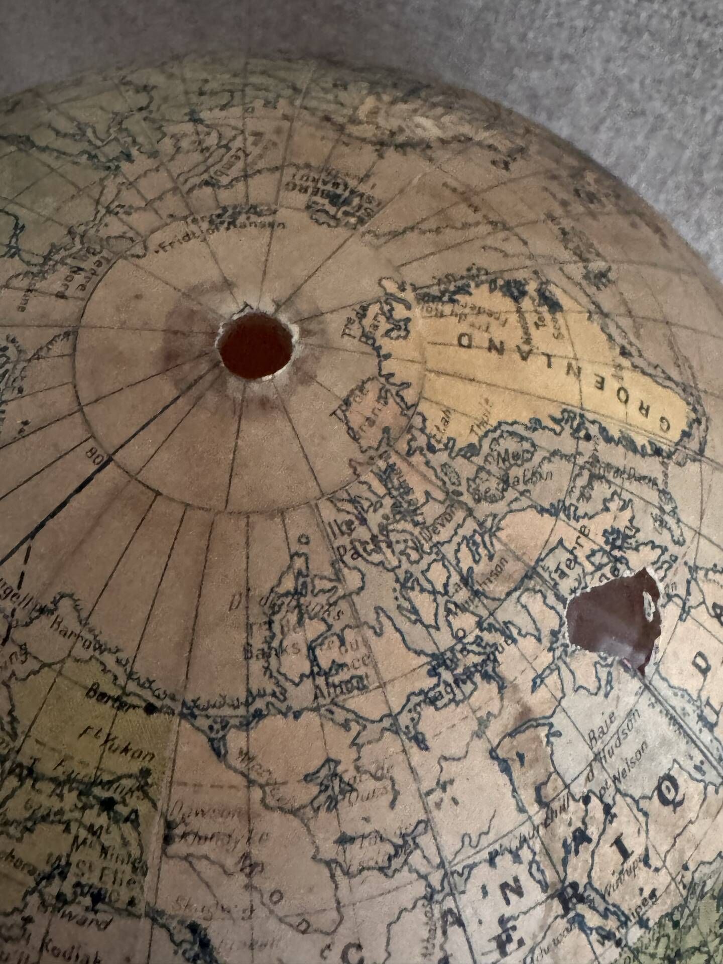 Illuminated world globe Taride 1950s