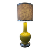 Lampe vintage en céramique et métal chromé années 60-70