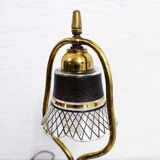 Art nouveau brass table lamp