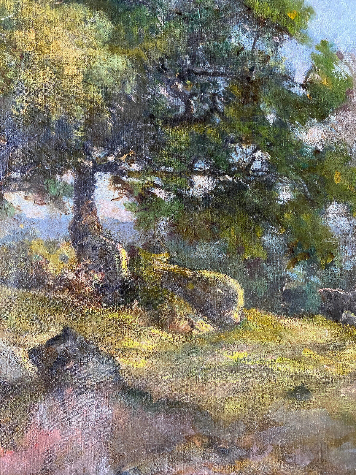 HST painting "Landscape of undergrowth" signed Léon PELLENC (1819-1894)