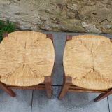 3 straw stools