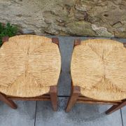 3 tabourets paillés